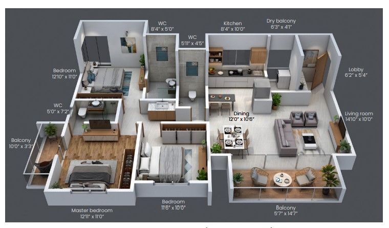 57 Midtown In Wakad Pune Price Brochure Floor Plan Reviews