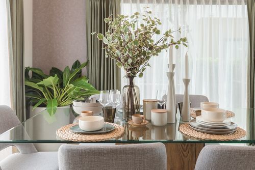 metal side table with stone top