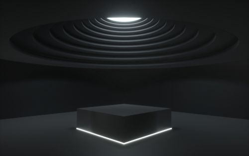 optical-illusion pop design for hall 
