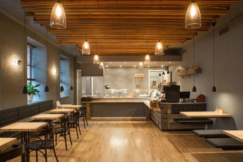 wooden-restaurant-false-ceiling-design