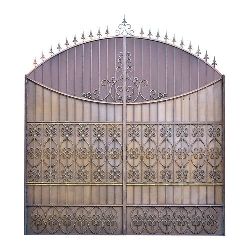 Make most of your iron door design using abstract cast iron