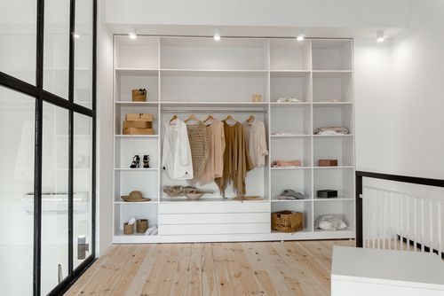 White deals wardrobe design