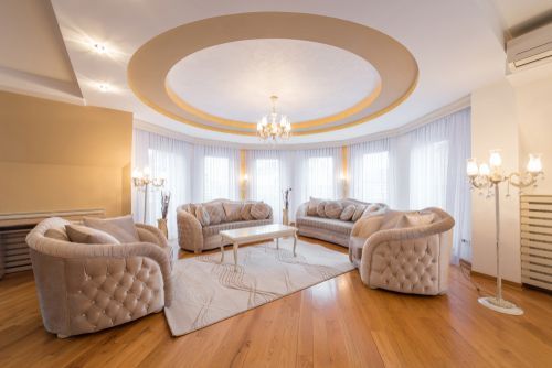 Modern false ceiling design for shop hall
