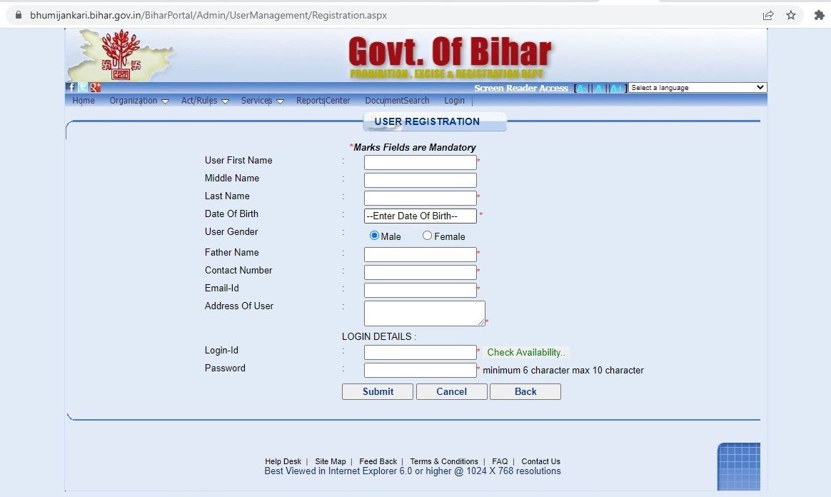 𝐒𝐭𝐚𝐦𝐩 𝐃𝐮𝐭𝐲 𝐚𝐧𝐝 𝐑𝐞𝐠𝐢𝐬𝐭𝐫𝐚𝐭𝐢𝐨𝐧 𝐂𝐡𝐚𝐫𝐠𝐞𝐬 𝐢𝐧 𝐁𝐢𝐡𝐚𝐫 Pay Online