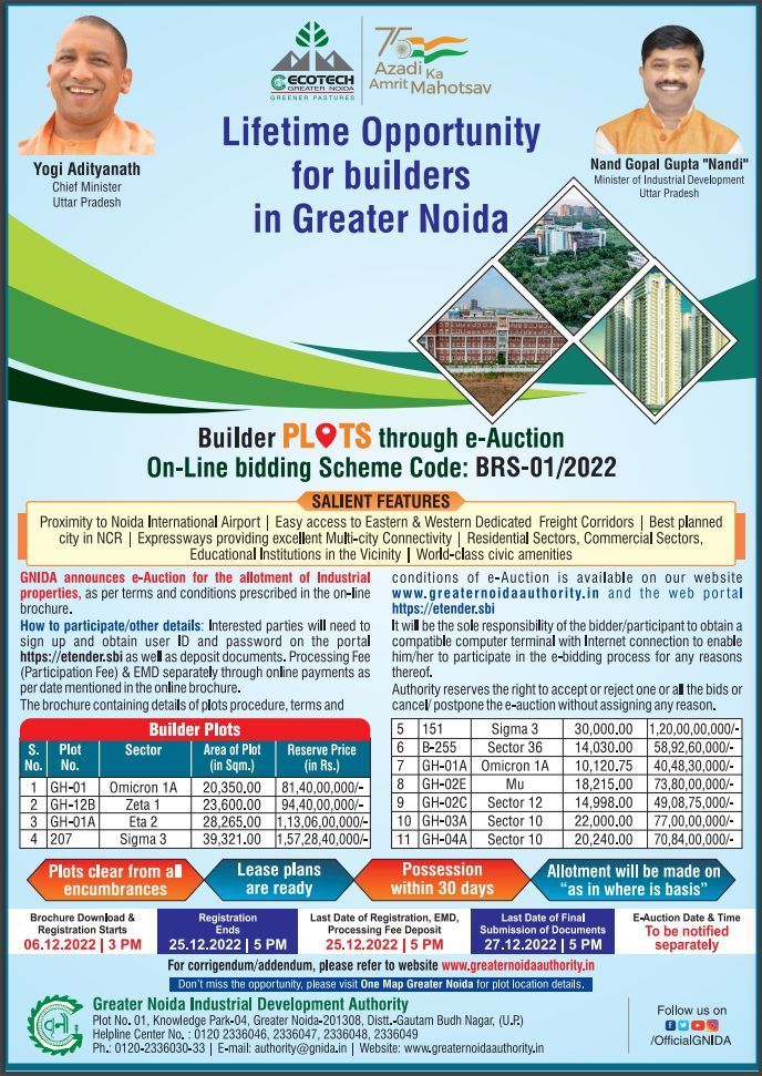 Greater Noida Authority Launches Housing Scheme, Last Date is 25th ...