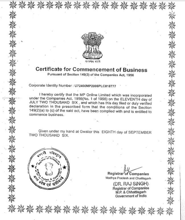 Commencement Certificate - Meaning, Importance, Format