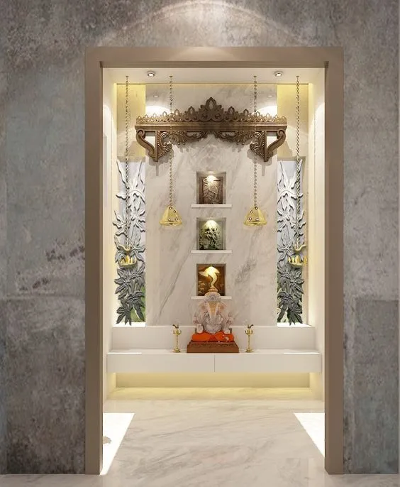 Opulent Modern Indian Style Pooja Room Designs
