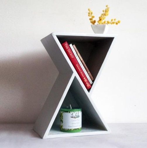 Modern-Floating-Triangles-Bookshelf-Design