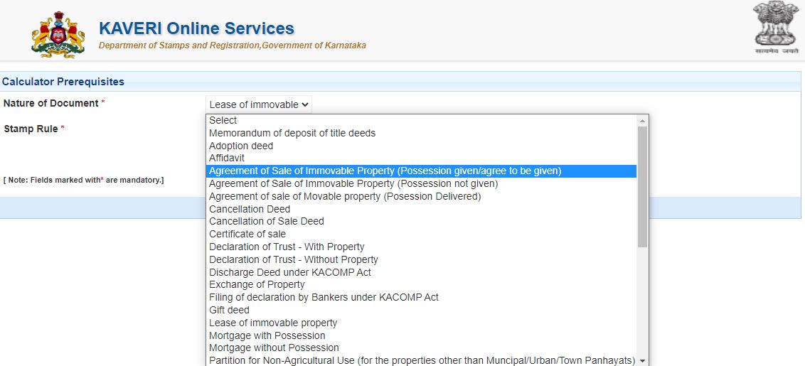 IGR Karnataka Apply for Registration igr.karnataka.gov.in