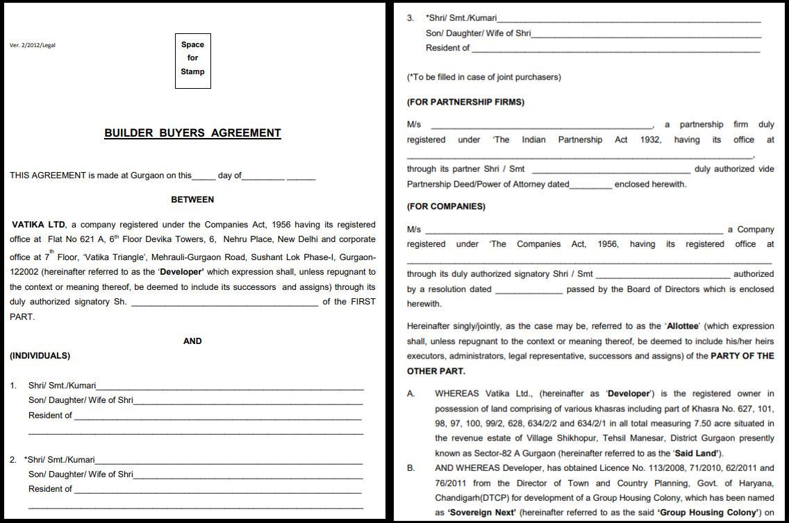 Builder Buyer Agreement BBA - Key Things to Know