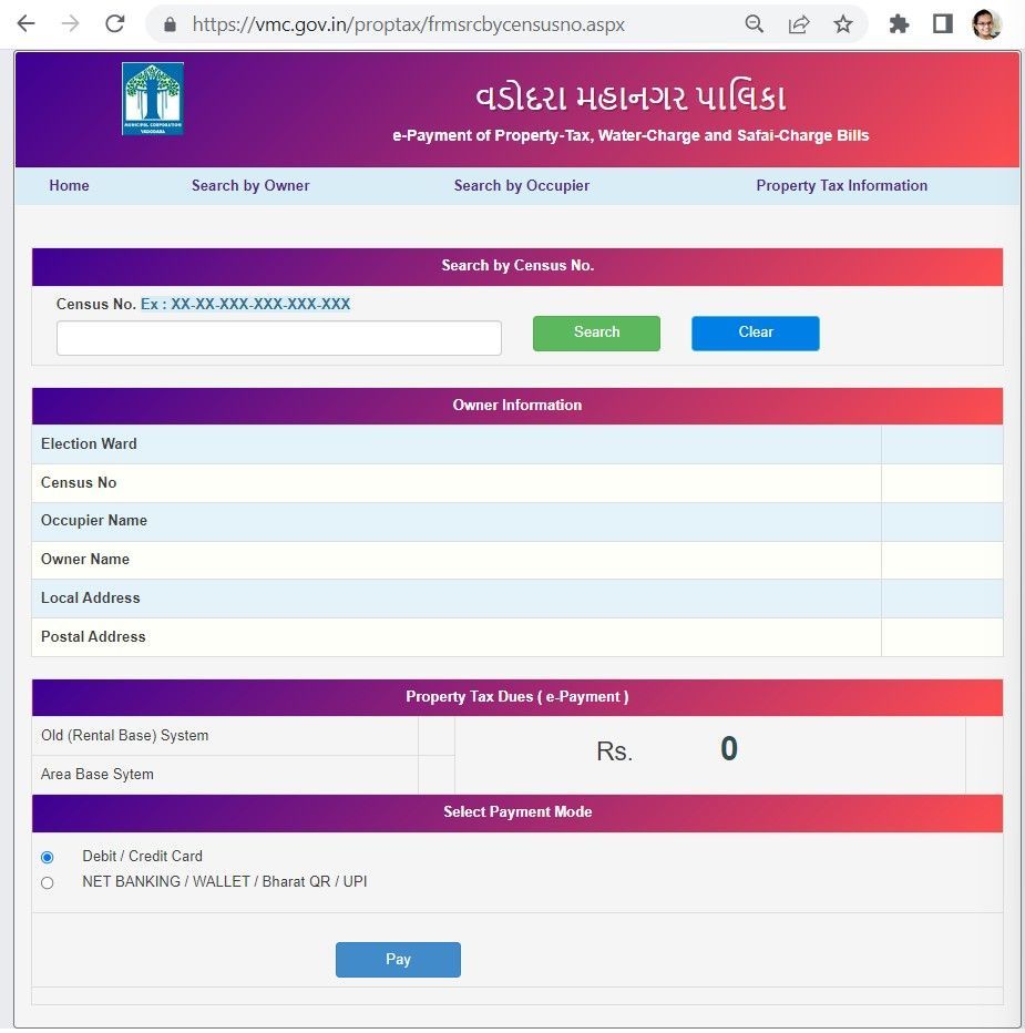 VMC Property Tax Online Payment 2024 Pay Property Tax in Vadodara