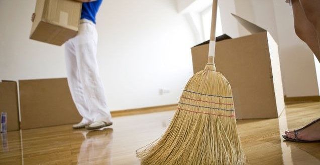 A house being cleaned for Ugadi festival