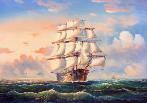 ship or boat feng shui paintings