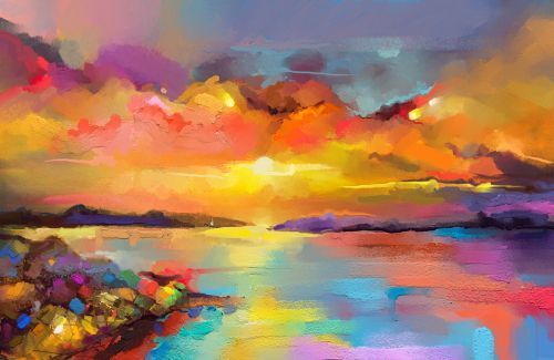 sunset feng shui paintings