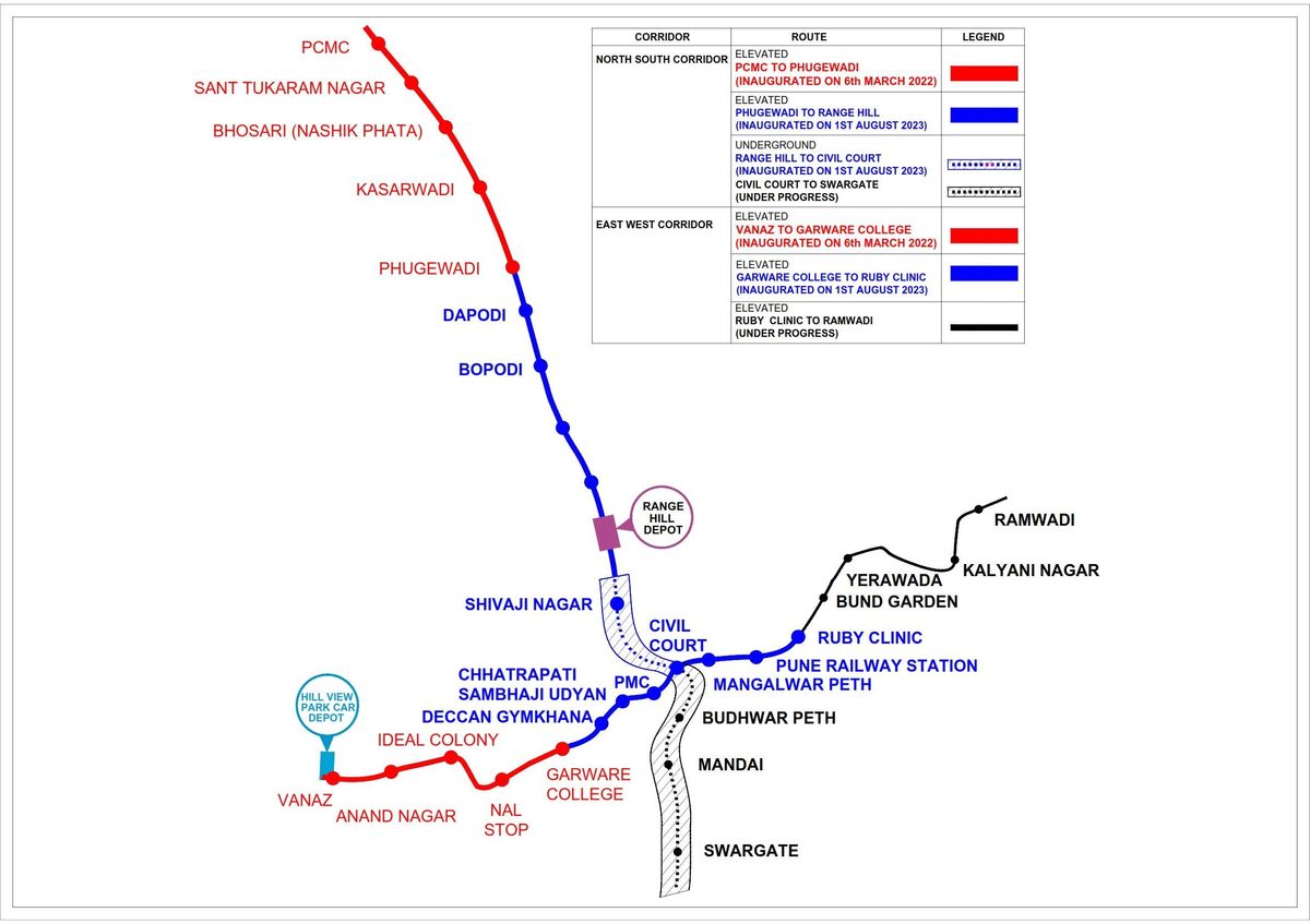 Pune Metro Line 2 - Stations List, Map, Fare & More | Pune Metro Aqua Line