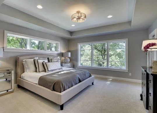Recessed lighting ceiling bedroom design