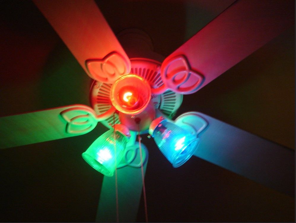 Five Winged Fan With Colourful LED Lights 0 1200 