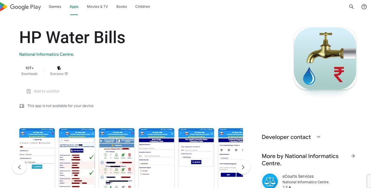 Jal Shakti Vibhag HP Water Bill Payment
