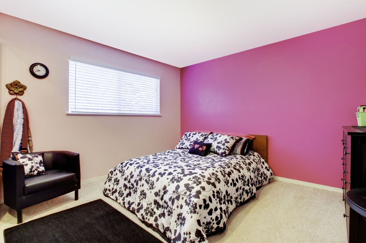 Pink Two Colour Combination For Bedroom Walls With Code at Logan Ames blog