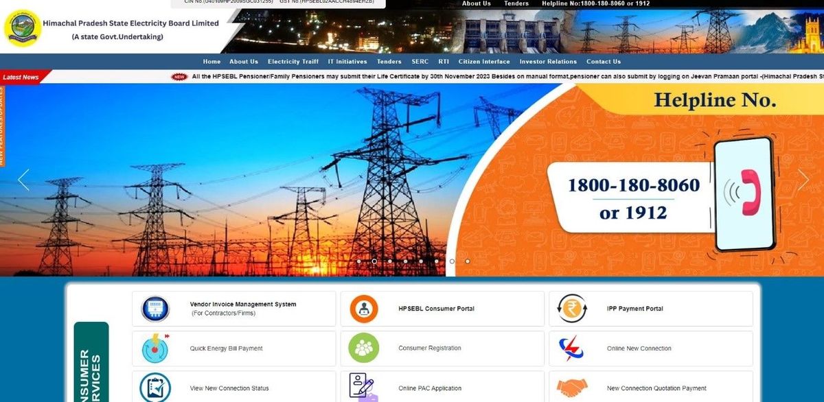 Himachal Pradesh Electricity Bill Payment & Electricity Charges