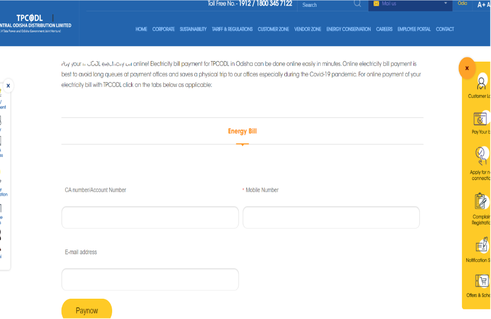 Odisha Electricity Bill Payment Online & Offline