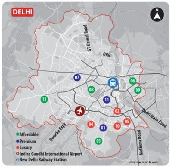 Map Of Delhi 0 1200 