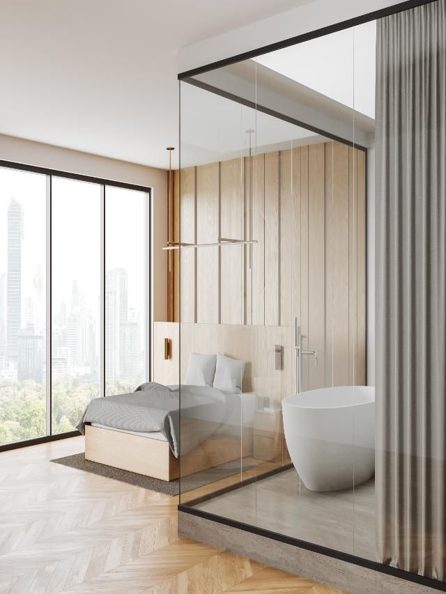 6 Stunning Bedroom Plus Bathroom Design Ideas