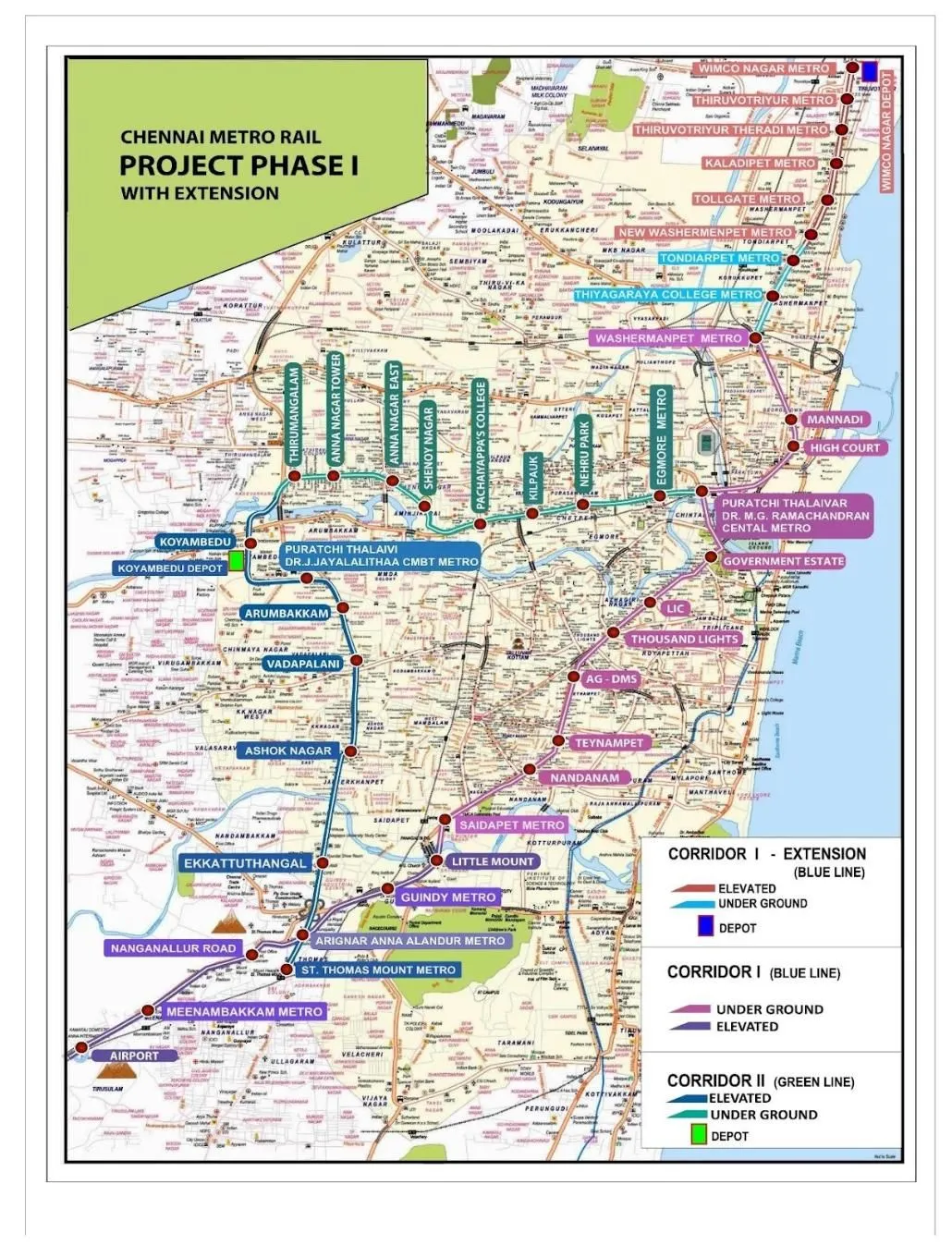 route map of chennai metro