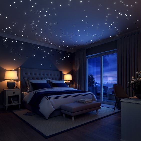 starry night bedroom new ceiling design
