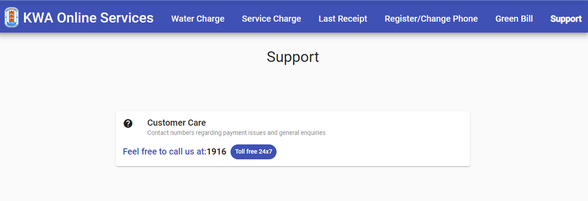 kua online bill pay