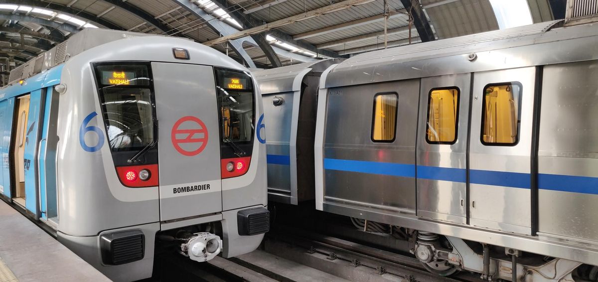 Khan Market Metro Station on Violet Line