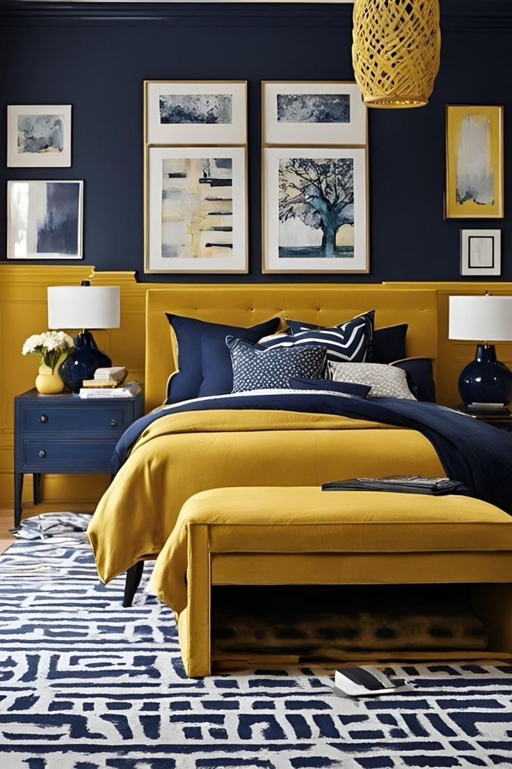 10 𝐃𝐚𝐫𝐤 𝐁𝐥𝐮𝐞 𝐂𝐨𝐥𝐨𝐮𝐫 𝐂𝐨𝐦𝐛𝐢𝐧𝐚𝐭𝐢𝐨𝐧𝐬 for Home Decor