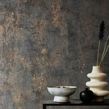 A wall with metallic textured home colour combination