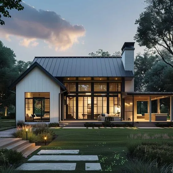 Farmhouse-style bungalow design for country living