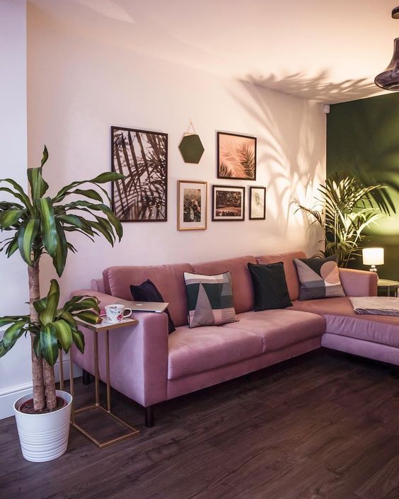 Mauve and bubblegum pink depicting the modern aesthetics of a cosy home 