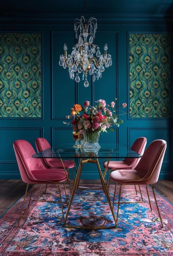 10 Peacock Green Colour Combinations For Home Decor — free download