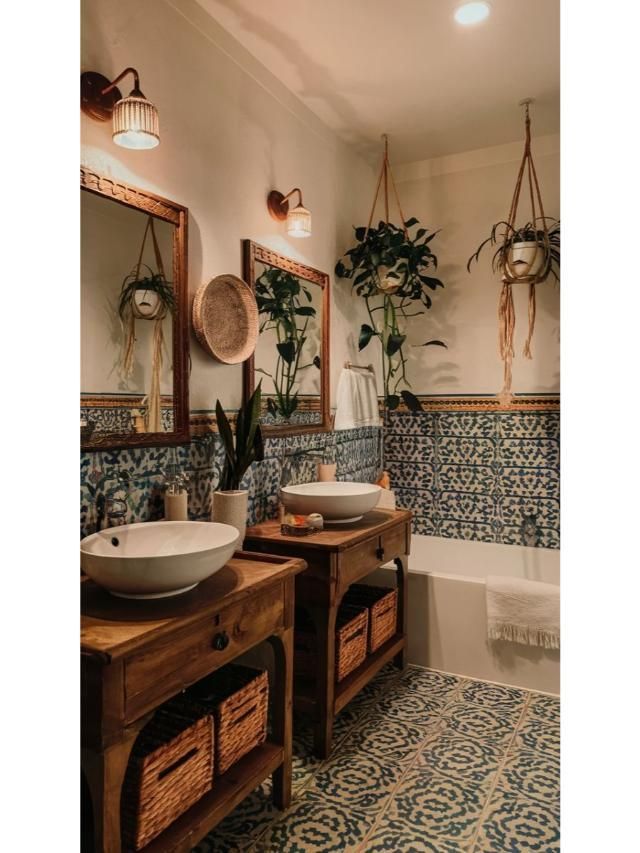 Bohemian Style Bathroom 14+ Eclectic Small Bathroom Renovation Ideas