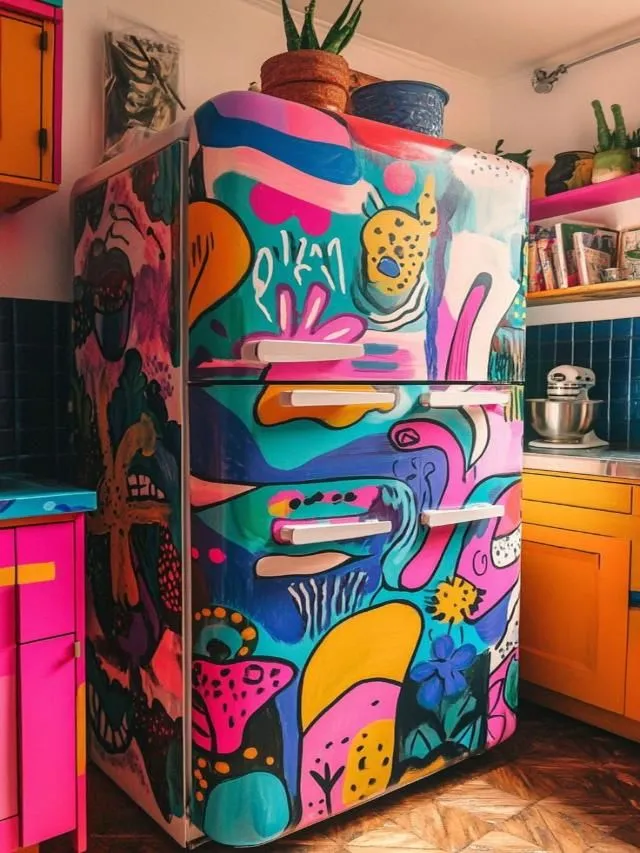 Give Your Old Fridge a Makeover With Stunning Painted Fridge Design Ideas