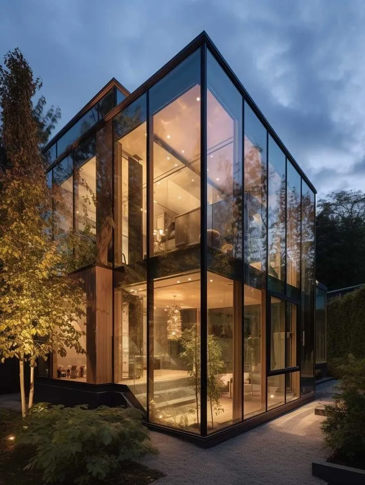 Glass centric bungalow design