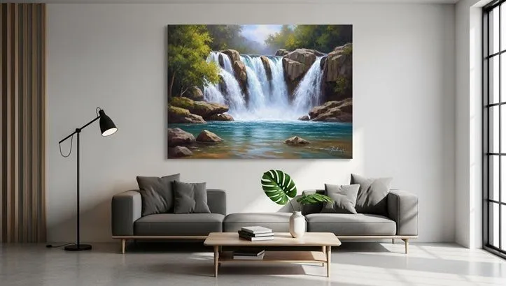waterfall-painting-ideal-wall-placement