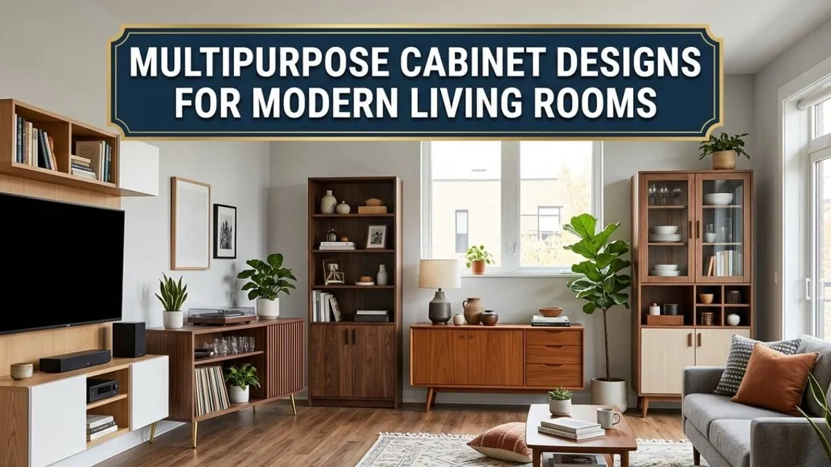 Multipurpose Cabinet Design Ideas for Modern Living Rooms