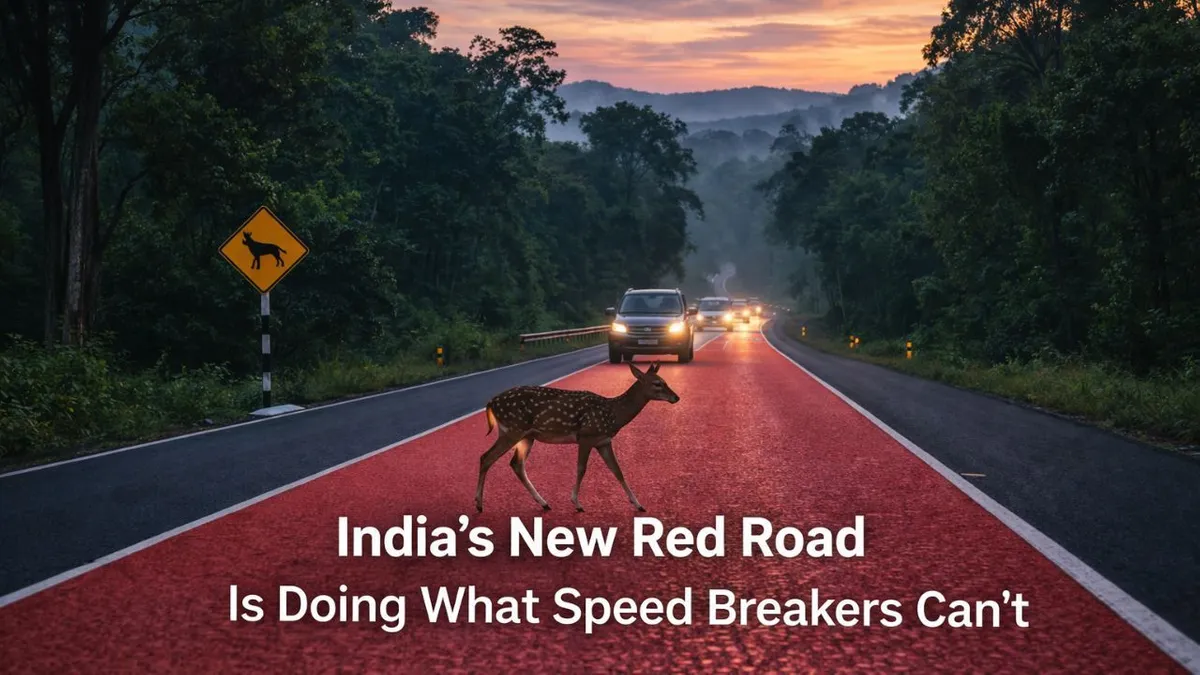 India Tests ‘Red Road’ on NH-45: Drivers Slow Down Without Speed Breakers