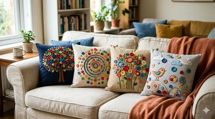 10 Creative Ways to Turn Colorful Buttons Into Home Decor