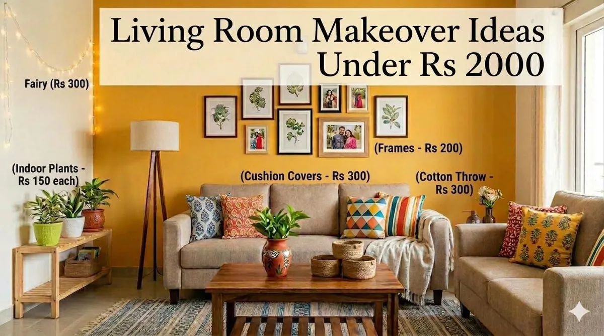 10 Living Room Makeover Ideas Under Rs 2000 That Actually Work