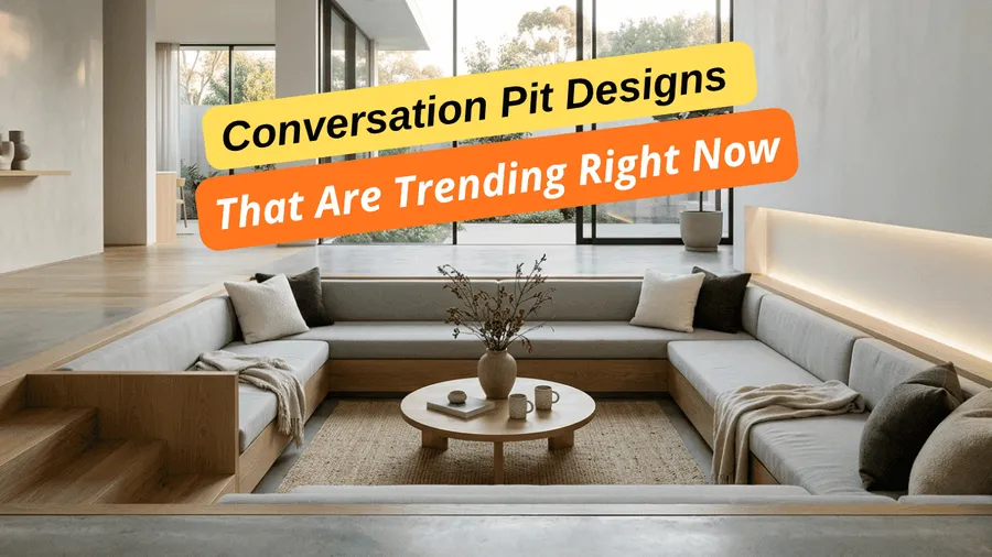Comversion Pit लिविंग रूम को दें लग्ज़री मेकओवर, ट्रेंडिंग Conversation Pit Designs ...