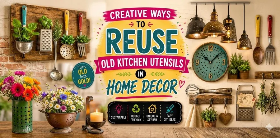 10 Creative Ways to Reuse Old Kitchen Utensils in Home Decor