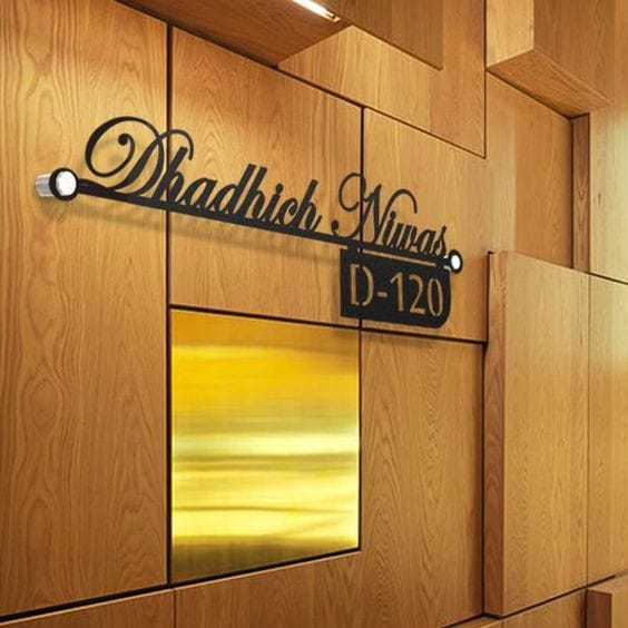 15+ Attractive Steel Name Plates Ideas and Designs For Home