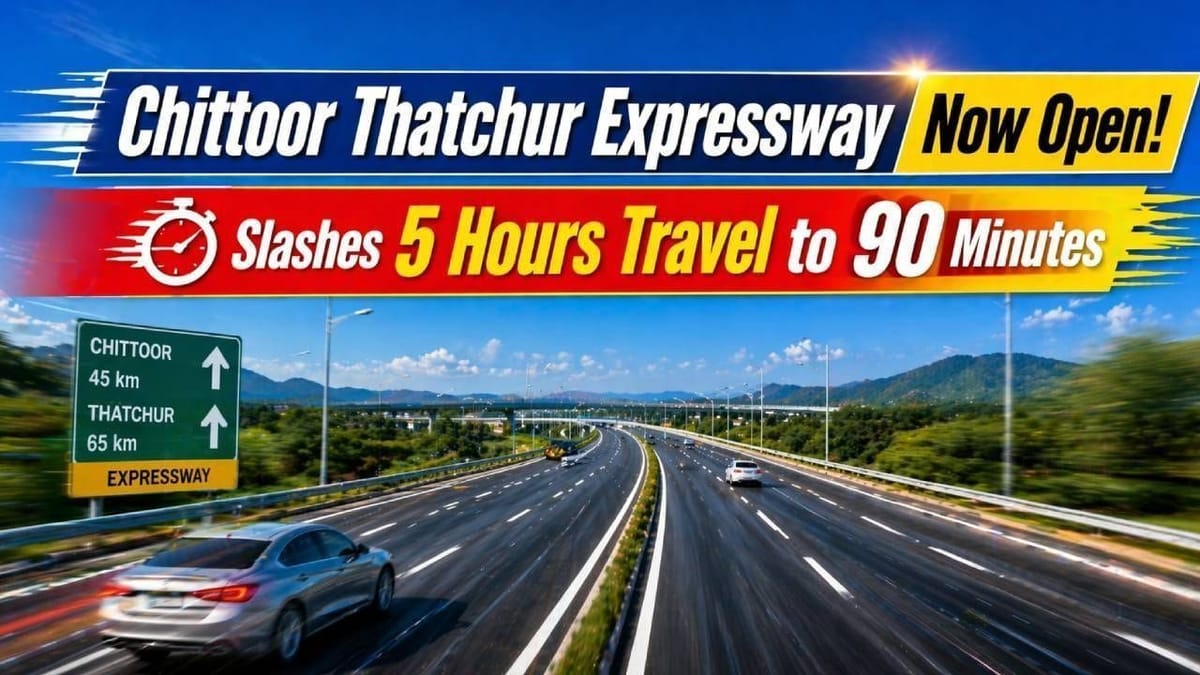 Chittoor Rto Chittoor Thatchur Expressway Opens Partially to Public: To be Fully ...