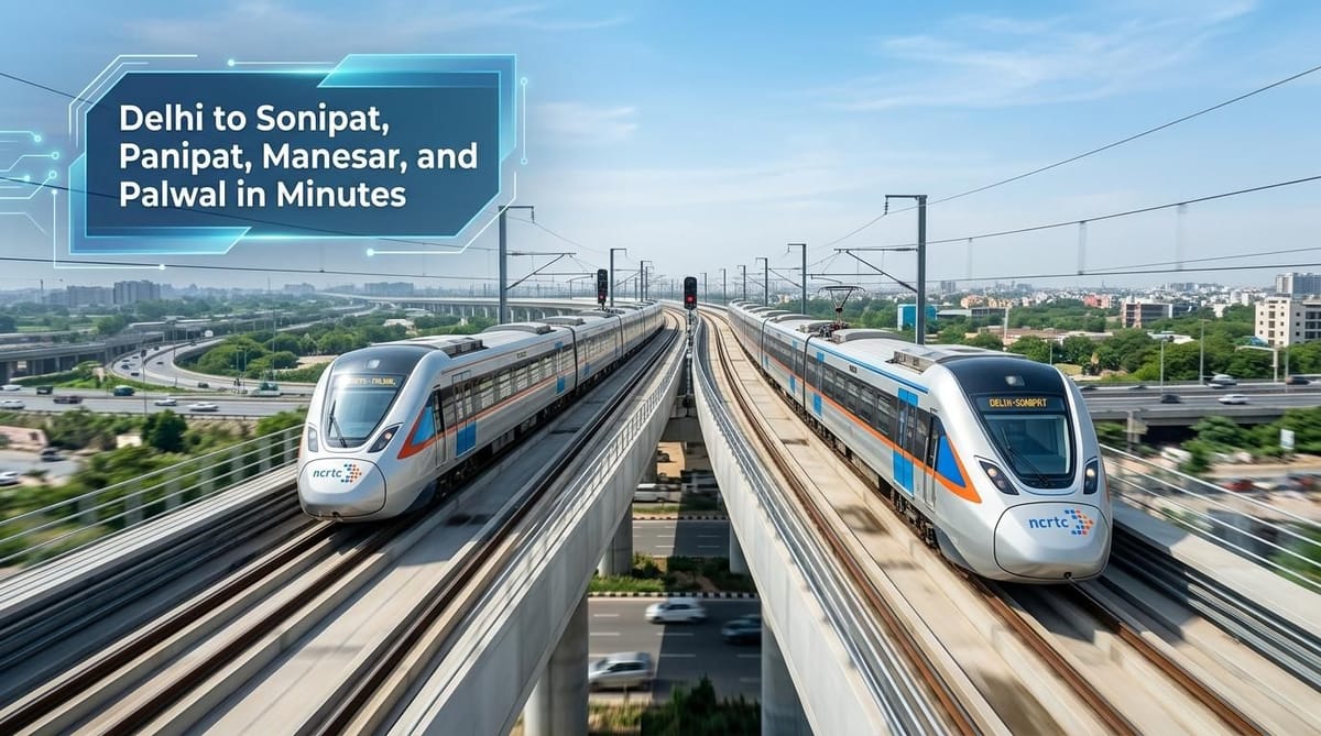 Delhi to Sonipat, Panipat, Manesar, and Palwal in Minutes: Metro Trains to Co-Exist With Namo Bharat Trains