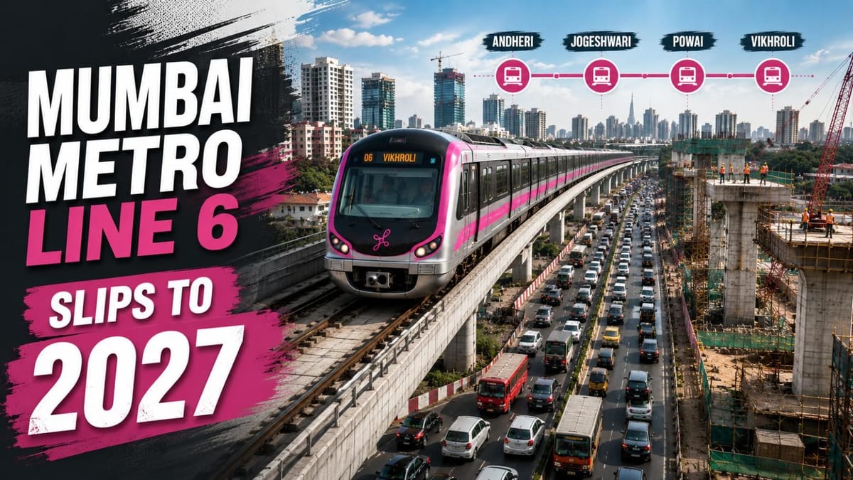 Mumbai Metro Line 6 Delayed to 2027 Amid Three Missing Links